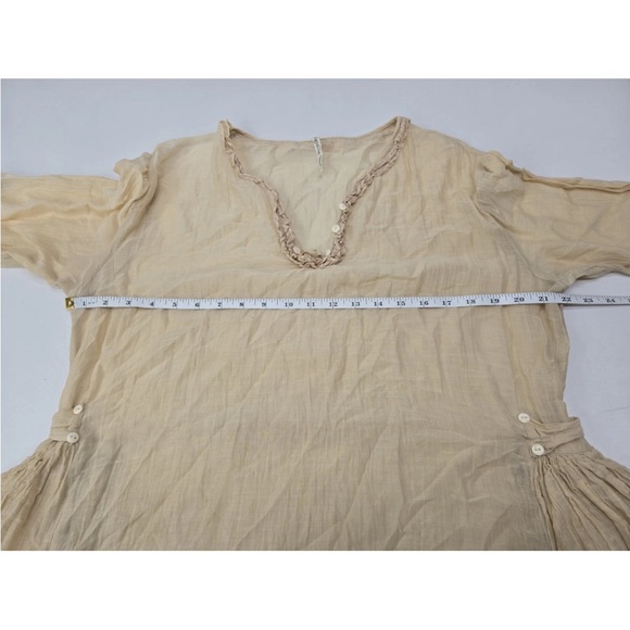 Magnolia Pearl Tunic Dress Cotton Silk Ruffled Lagenlook One Size Rare Collector - Picture 10 of 11